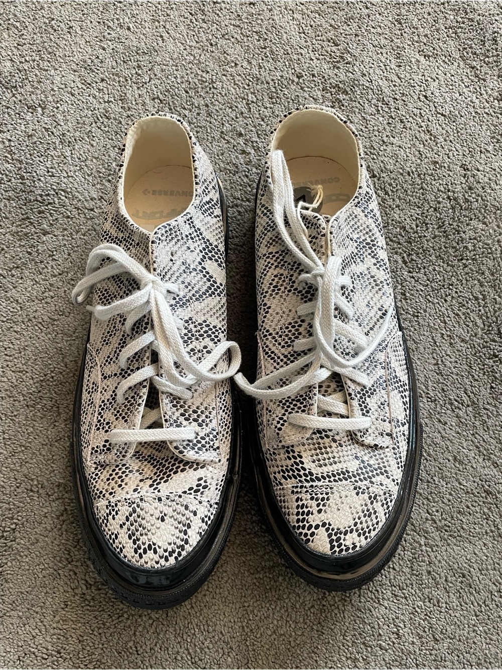 NWOT Converse Chuck 70 Snake Print Platform Shoes Size 7